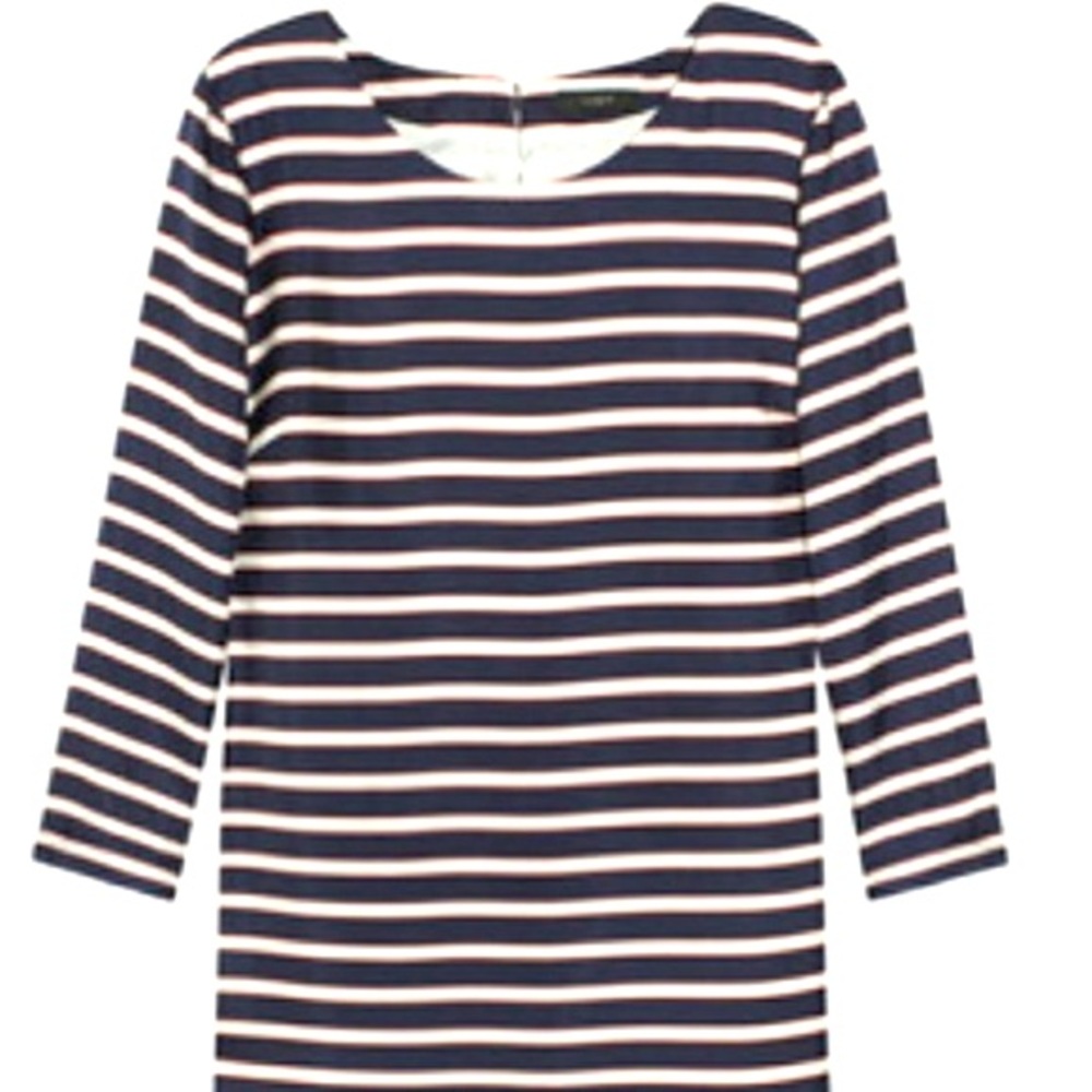 J.Crew Silk Striped Dress